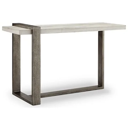 Contemporary Sofa Table with Metal Base